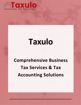Expert Business Tax Services for Seamless Financial Management