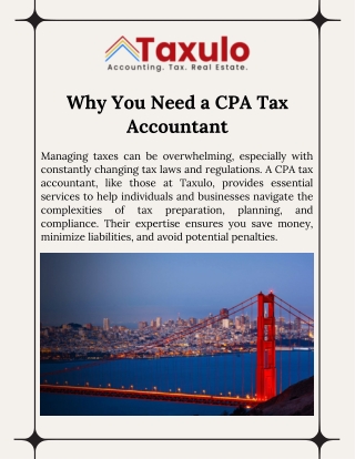 why you need a cpa tax accountant