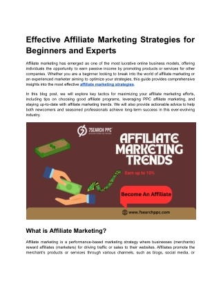 effective affiliate marketing strategies