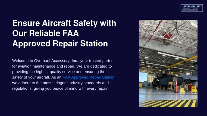 ensure aircraft safety with our reliable