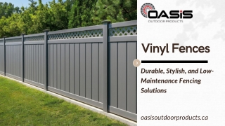 Durable and Stylish Vinyl Fences