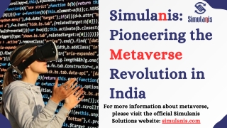 Simulanis Pioneering the Metaverse Revolution in India