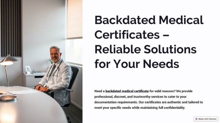 backdated medical certificates reliable solutions