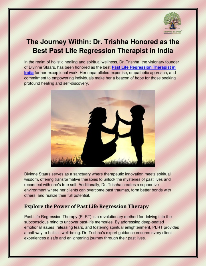 the journey within dr trishha honored as the best