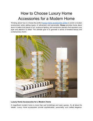 how to choose luxury home accessories