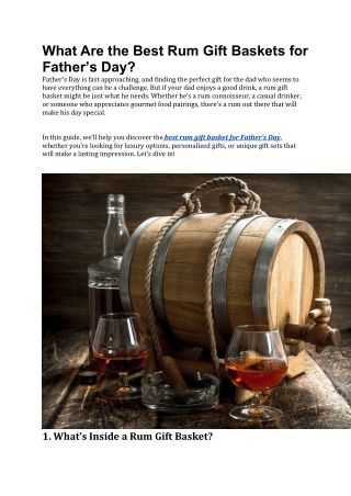 What Are the Best Rum Gift Baskets for Father’s Day