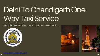 Book Your One-Way Taxi from Delhi to Chandigarh Today!