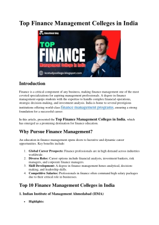 Top Finance Management Colleges in Indi1