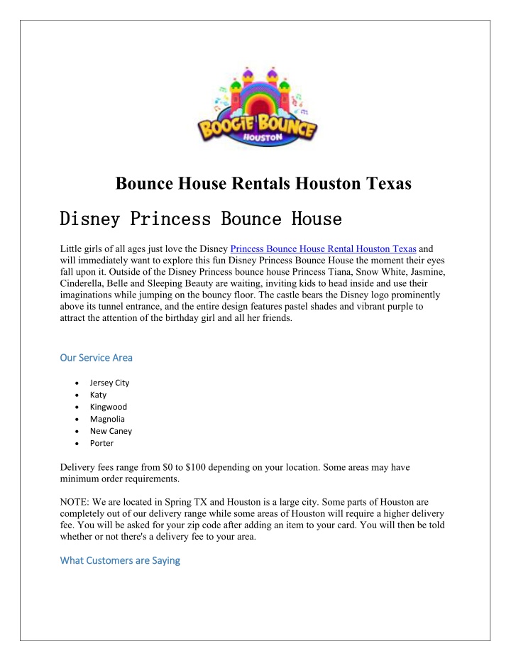 bounce house rentals houston texas