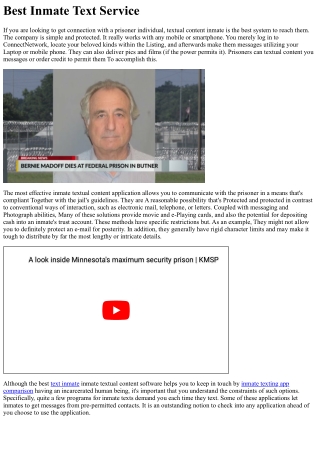 best inmate text service