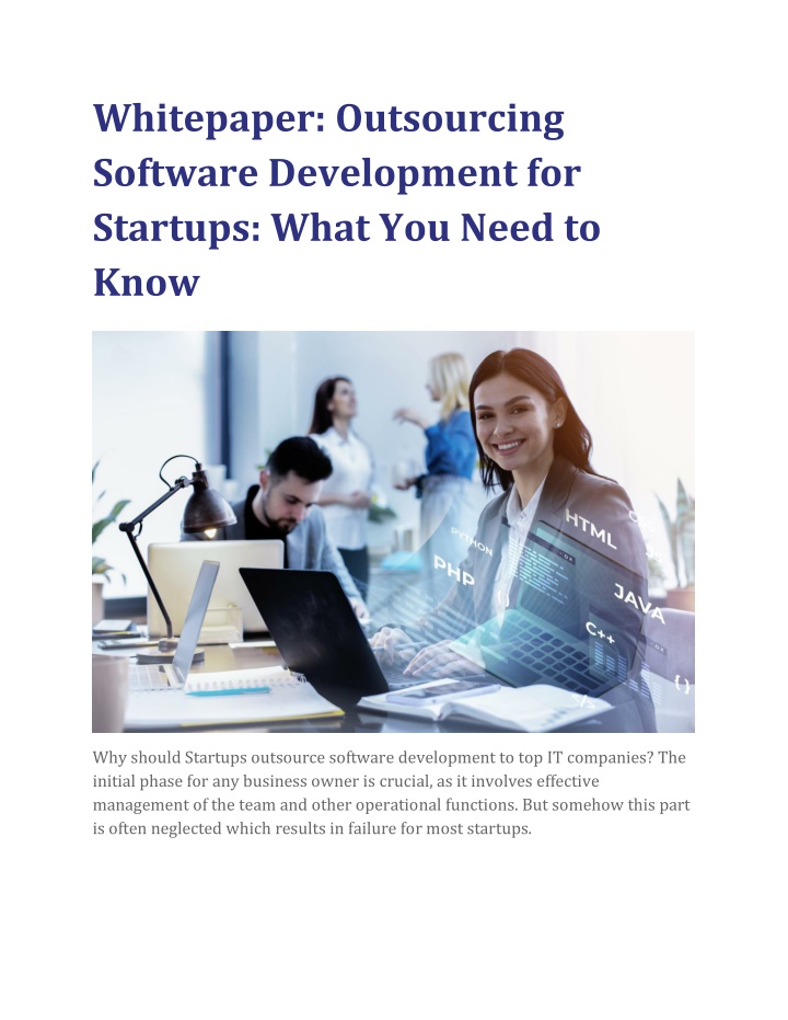 whitepaper outsourcing software development