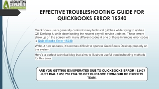 effective troubleshooting guide for quickbooks error 15240
