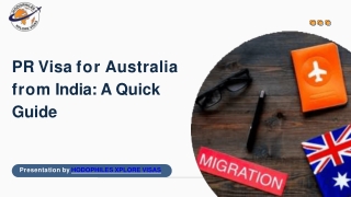 PR Visa for Australia from India A Quick Guide