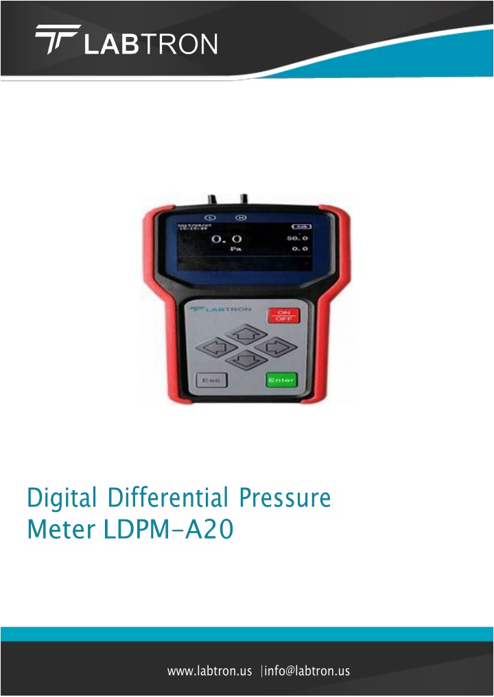 digital differential pressure meter ldpm a20