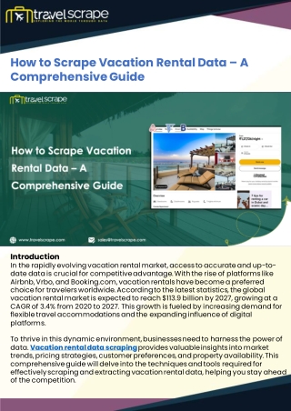 How to Scrape Vacation Rental Data – A Comprehensive Guide