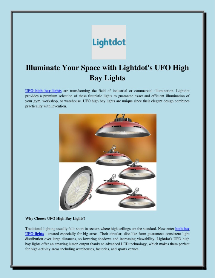 illuminate your space with lightdot s ufo high