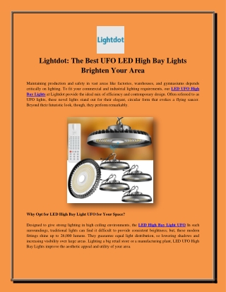 lightdot the best ufo led high bay lights