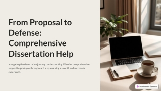from proposal to defense comprehensive