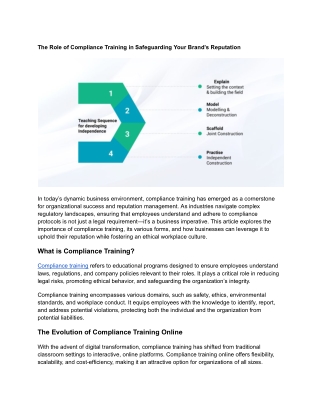 the role of compliance training in safeguarding