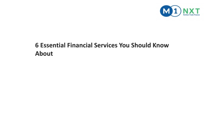 6 essential financial services you should know