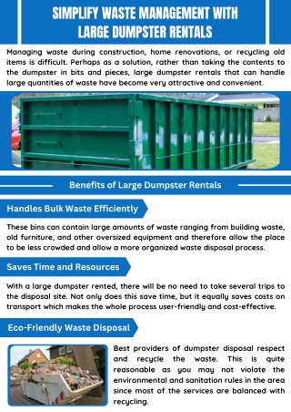 Convenient Large Dumpster Rental Solutions