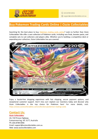 Buy Pokemon Trading Cards Online