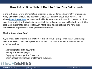 How to Use Buyer Intent Data to Drive Your Sales Lead