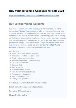 Buy Verified Venmo Accounts for sale 2024