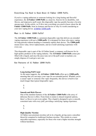 Everything You Need to Know About Al Fakher 12000