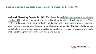 Best Customized Website Development Services in London, UK