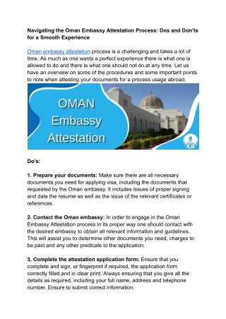 Navigating the Oman Embassy Attestation Process- Dos and Don'ts for a Smooth Experience.docx