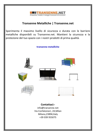 Transenne Metalliche  Transenne.net