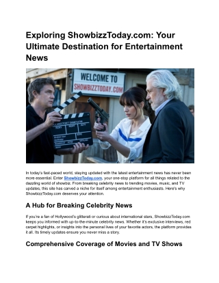 Exploring ShowbizzToday.com_ Your Ultimate Destination for Entertainment News