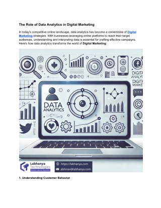 the role of data analytics in digital marketing