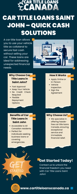 Fast Cash with Car Title Loans Saint John