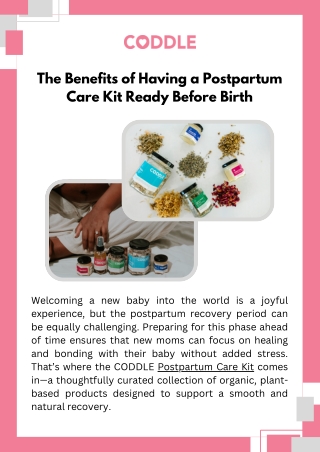 The Benefits of Having a Postpartum Care Kit Ready Before Birth