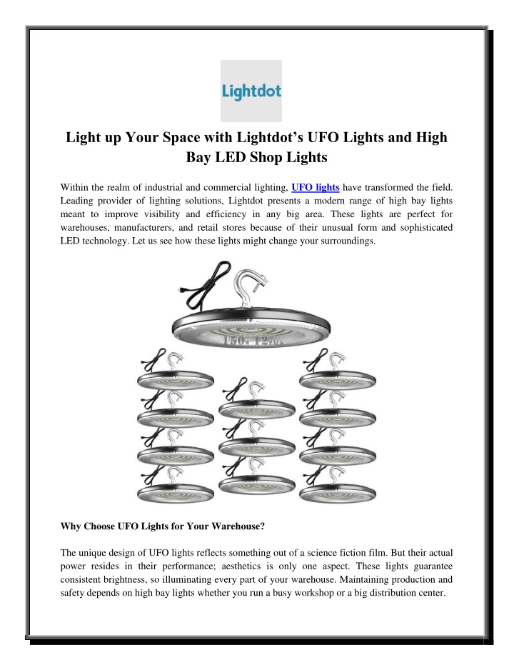 light up your space with lightdot s ufo lights