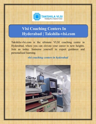 takshila vlsi com is the ultimate vlsi coaching