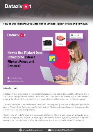 how to use flipkart data extractor to extract