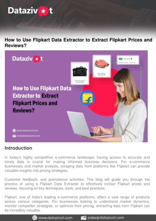 how to use flipkart data extractor to extract
