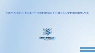 Steps need to follow to optimize your iOS app performance