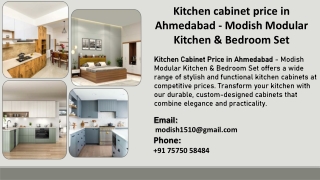 Kitchen cabinet price in Ahmedabad - Modish Modular Kitchen & Bedroom Set