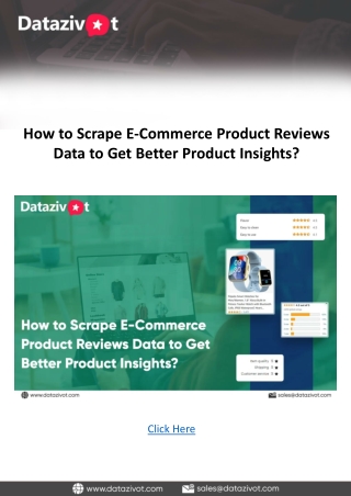 how to scrape e commerce product reviews data