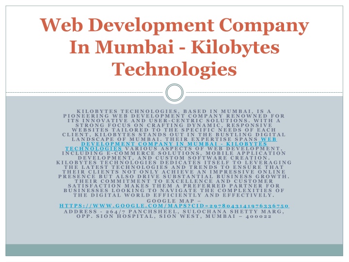 web development company in mumbai kilobytes technologies