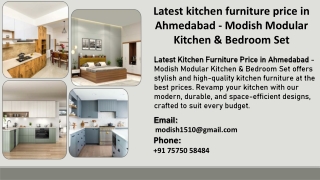 Latest kitchen furniture price in Ahmedabad - Modish Modular Kitchen & Bedroom Set