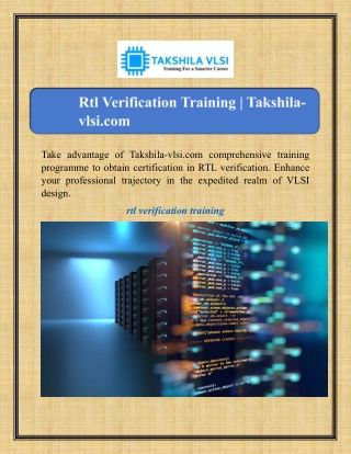 take advantage of takshila vlsi com comprehensive