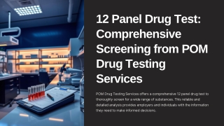 12 Panel Drug Testing Made Easy: Find Services Near You