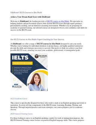 edubrand ielts courses in abu dhabi