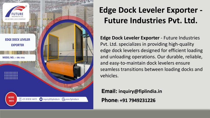 edge dock leveler exporter future industries