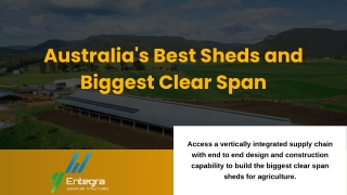 Australia's Top Agricultural Shed Builders - Entegra Signature Structures